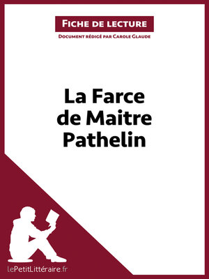 cover image of La Farce de maitre Pathelin (Fiche de lecture)